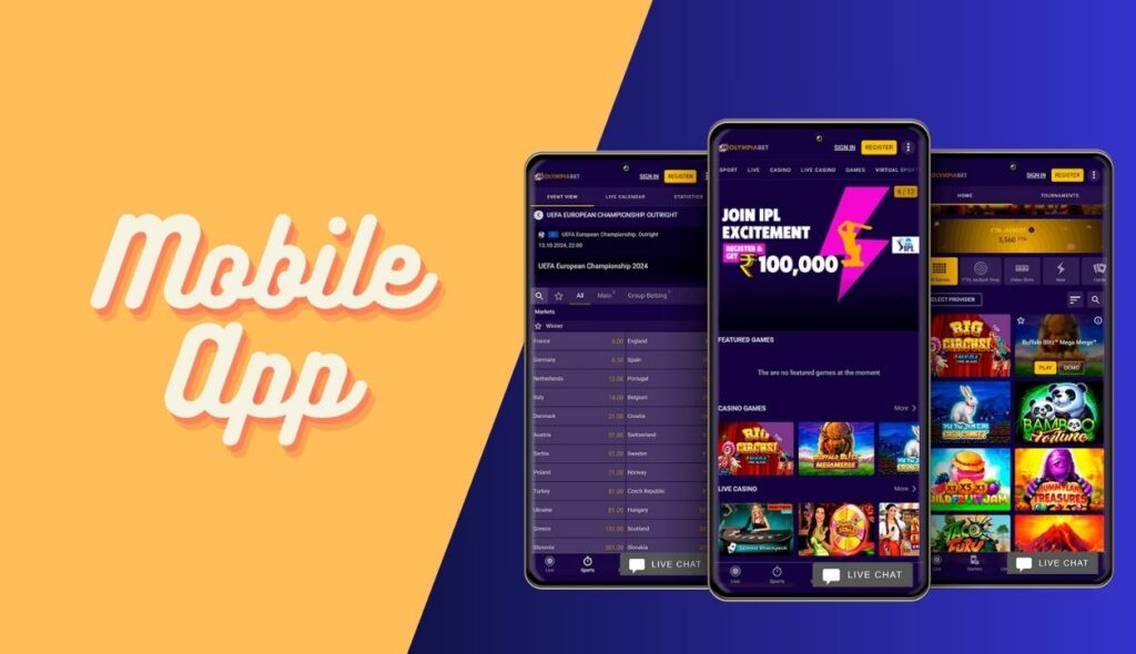 Features of the Olympiabet gambling application